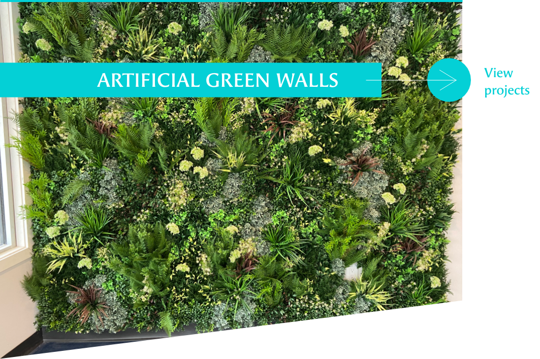 Artificial green wall projects by Off the Wall Greenscapes