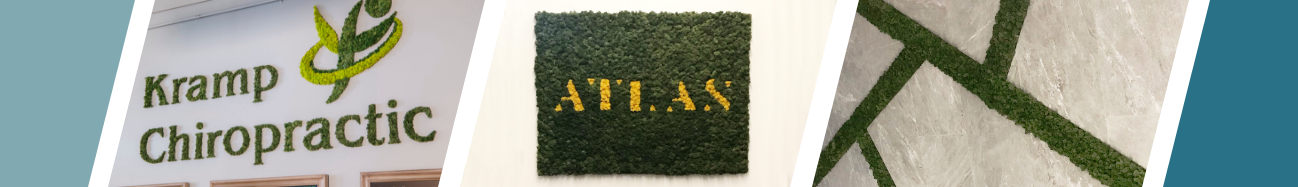 Preserved moss wall logo examples